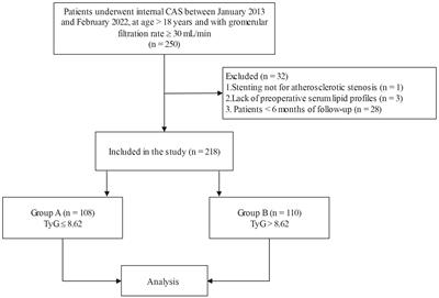 The preoperative triglyceride-glucose index has a positive effect on predicting the risk of short-term restenosis after carotid artery stenting: a retrospective cohort study